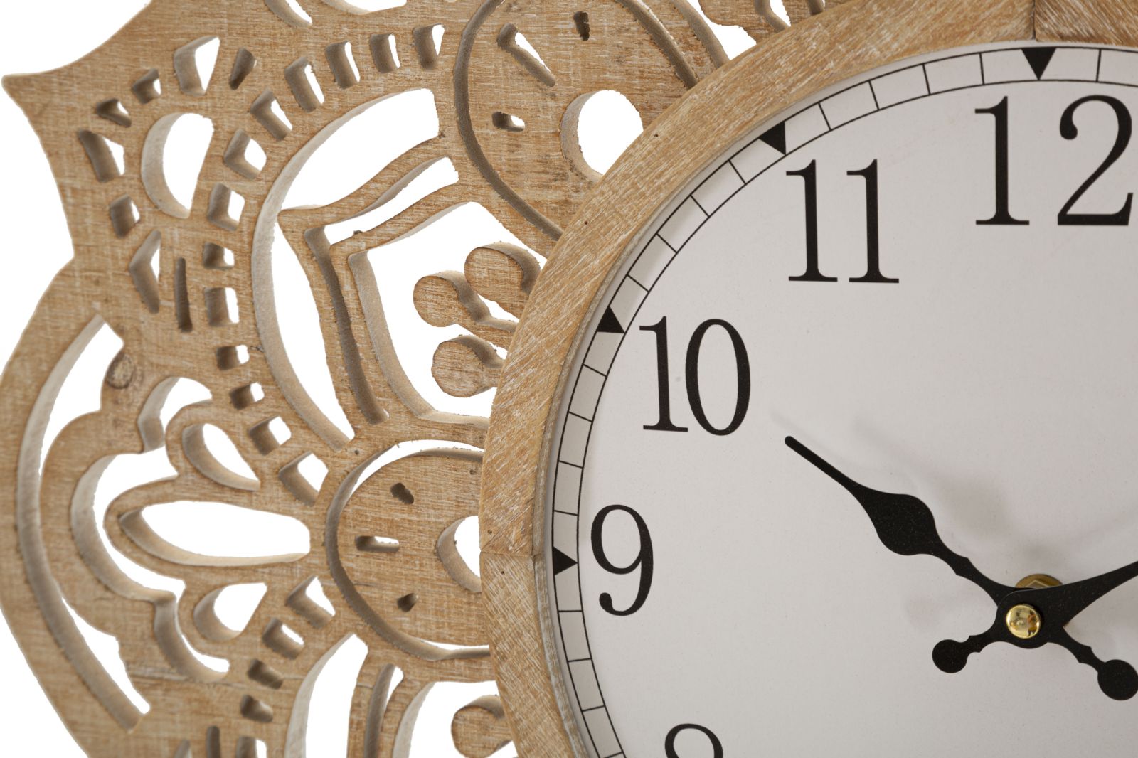 Orologio da Muro Carving Ø 60x4,5 cm in Rattan