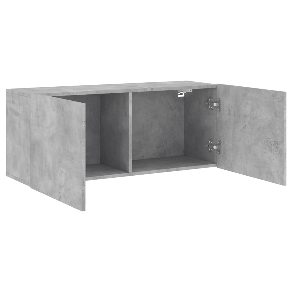 Mobile TV multimediale scaffale TV mobile TV credenza TV per sala da pranzo soggiorno camera da letto montaggio a parete 100 x 30 x 41 cm grigio 02_0027738