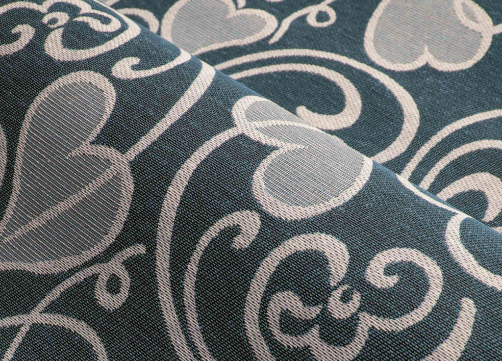 Tappeto Passatoia Tessuto Jacquard Linea Emozioni Disegno Amour Jeans - 57x140 - Jeans