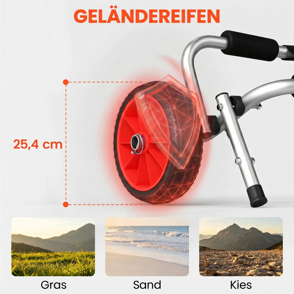 Carrello Trasporto Pieghevole per Kayak e Barche ¨C zephmum ¨C Alluminio, Grigio, 70 kg