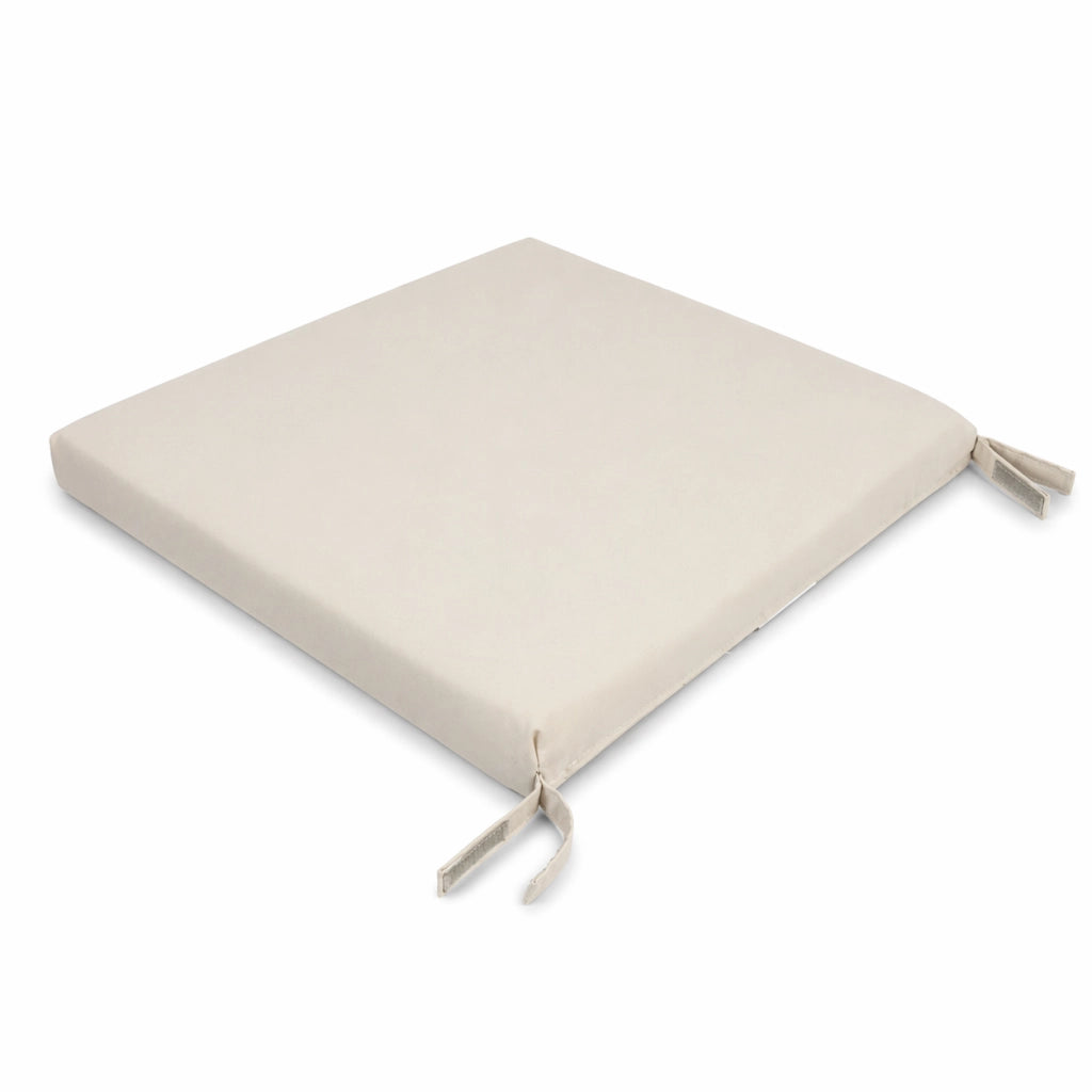 Cuscino seduta per sedia 45x47cm con velcro in poliestere – Avorio