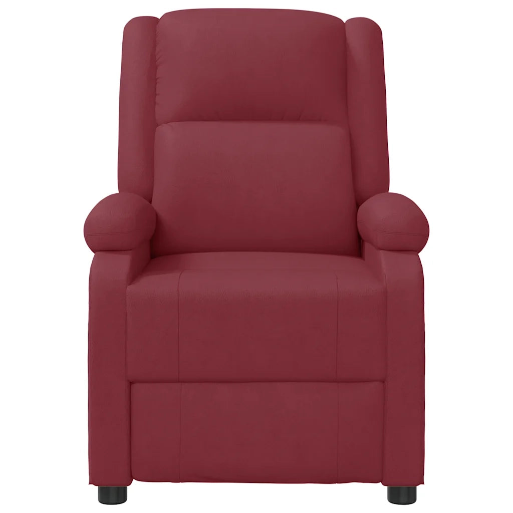 Poltrona Reclinabile Rosso Vino in Similpelle