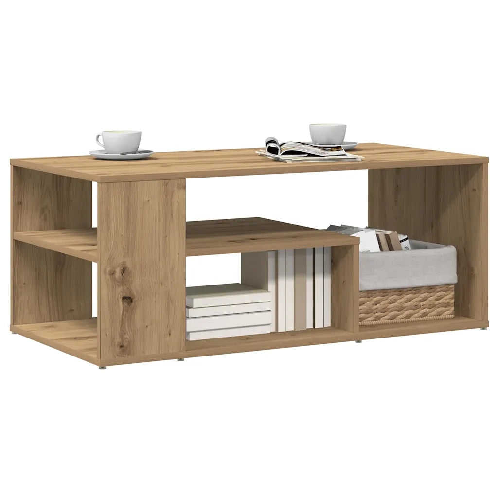 Tavolino Salotto Rovere Artigianale 100x50x40 cm in Truciolato 856557