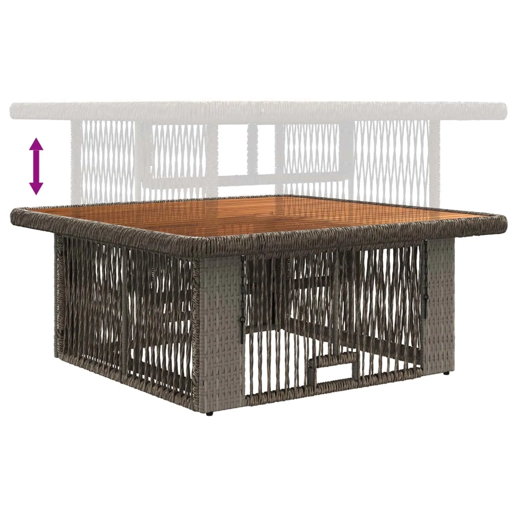 Set da Pranzo per Giardino 3 pcs Grigio e Grigio Scuro