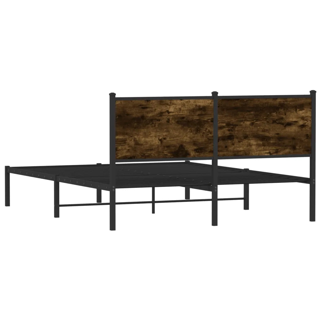 Giroletto senza Materaso in Metallo Rovere Fumo 140x190 cm 4007667