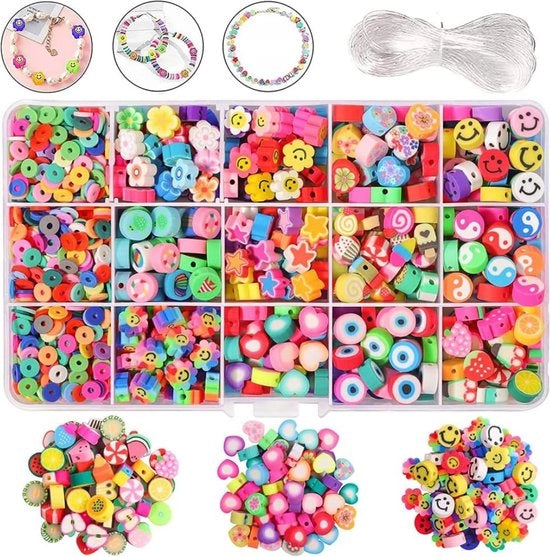 Racchette Colorate per Bambini da 2 Anni in Avanti - 990 Pezzi - Colorate - Per la Creazione di Gioielli - Smiley Racchette