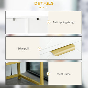 Mobiletto Bagno 60x30x120 cm in MDF e Acciaio Bianco