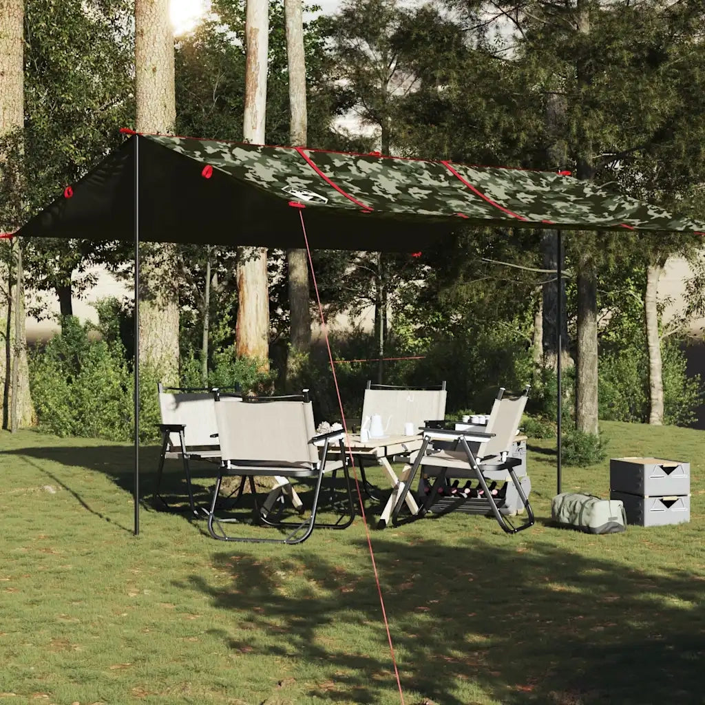 vidaXL Telone da Campeggio Mimetica 451x420 cm Impermeabile