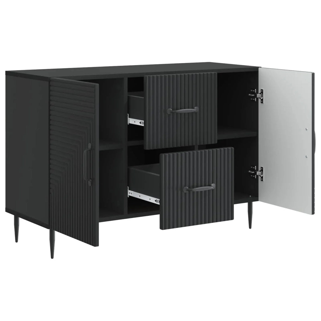 Credenza | Madia | Buffet da pranzo | Armadio da pranzo Nero 89 x 34,5 x 60 cm Legno ingegnerizzato