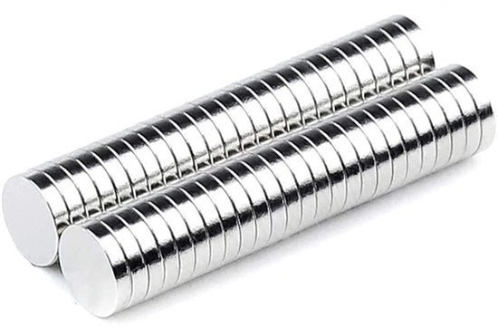 50 pezzi di magneti neodymium 10 x 2 mm mini rotondi forti per frigorifero per tavolo magnetico, lavagna bianca, frigorifero