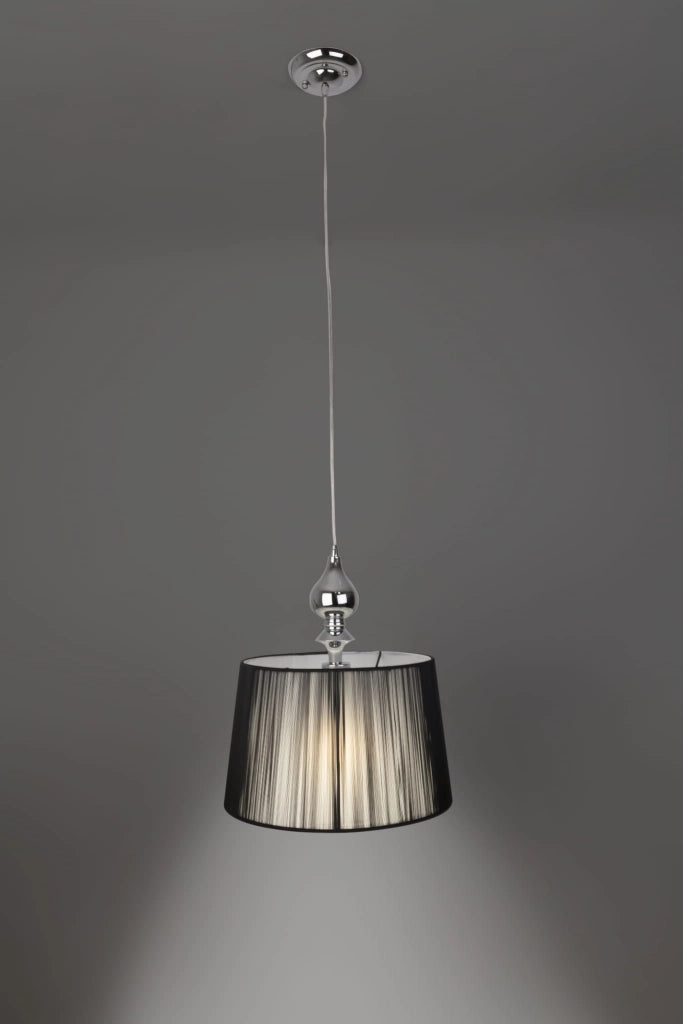Lampada a sospensione Candellux Gillenia nera Ø35cm