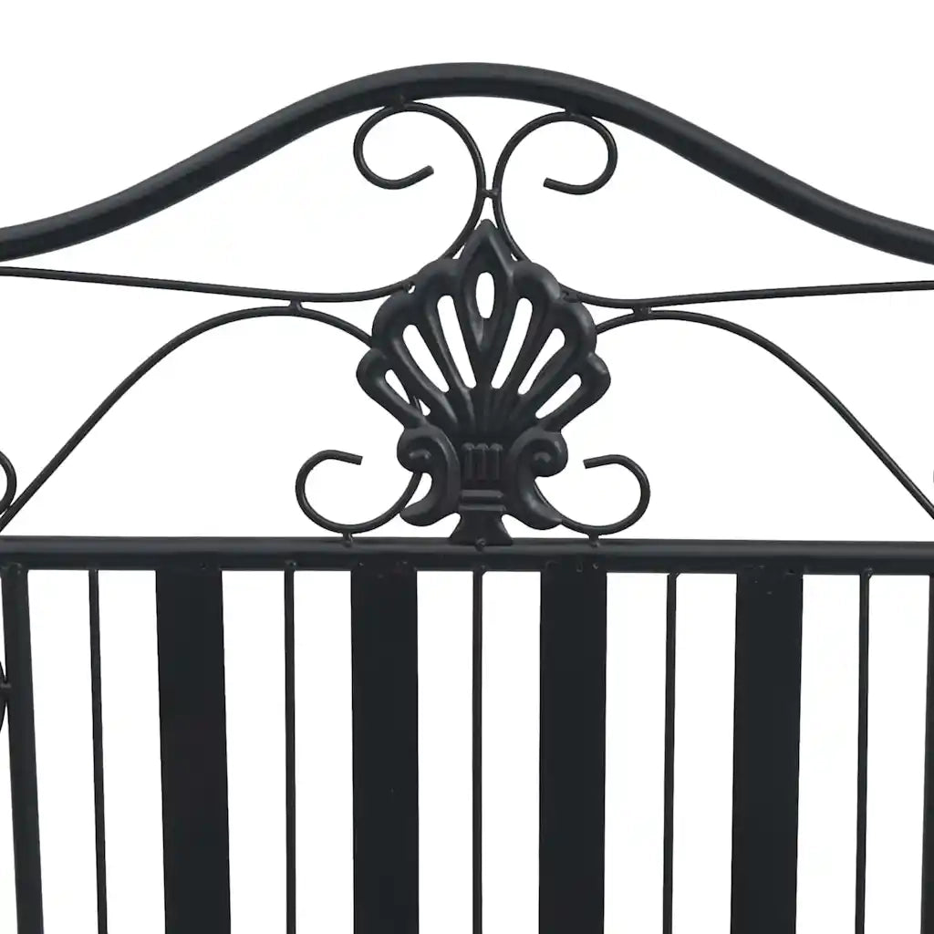 Panchina da Giardino | Panca da Giardino Nero 103,5 x 59 x 89 cm Acciaio