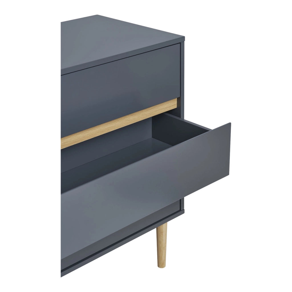Cassettiera Bisley, Grigio, MDF, 40x80x80 cm