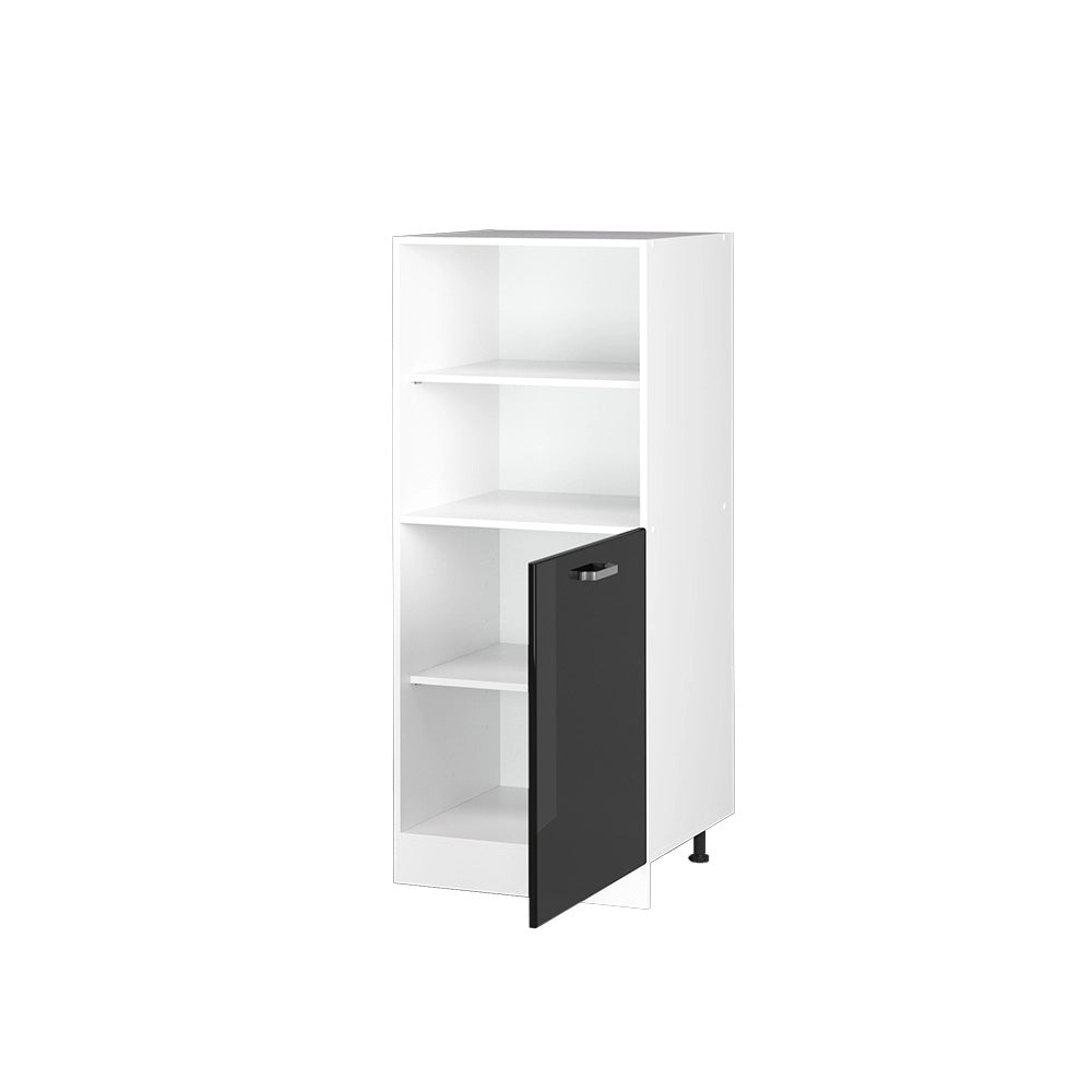 Vicco Dispensa universale Nero lucido 60 cm con ripiani aperti e anta