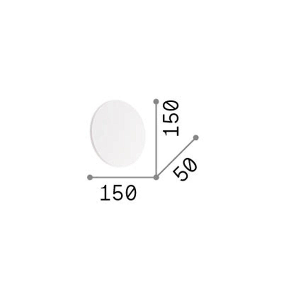 Applique Moderna Cover Alluminio Bianco Led 9,5W 3000K Luce Calda D15Cm