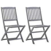 Sedie da Giardino Pieghevoli 2pz con Cuscini in Massello Acacia 3064539