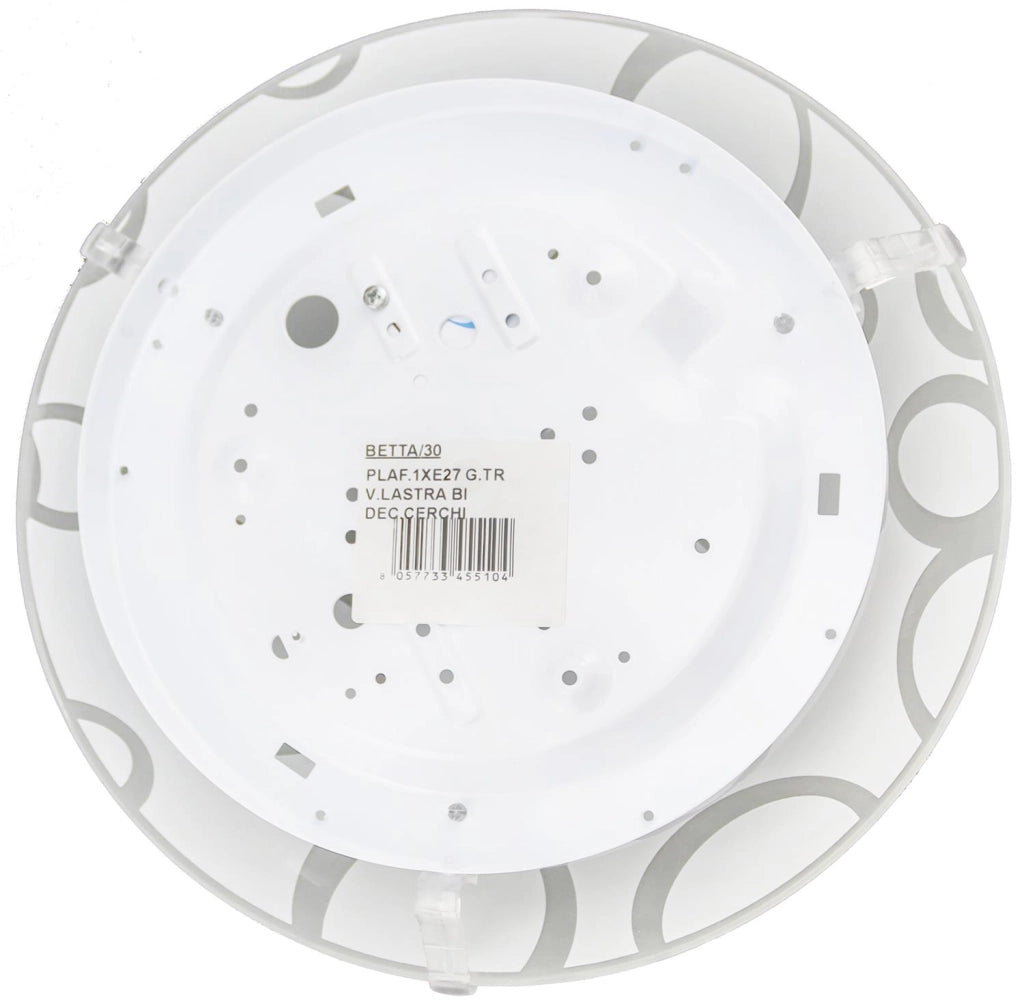 BETTA LAMPADA PLAFONIERA 1 LAMPADINA E27 30 CM CERCHI