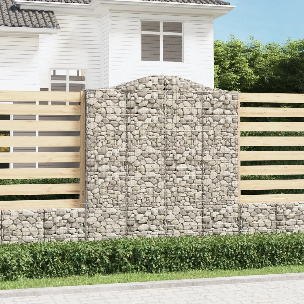 Cesti Gabbioni ad Arco 3 pz 200x30x220/240 cm Ferro Zincatocod mxl 99980