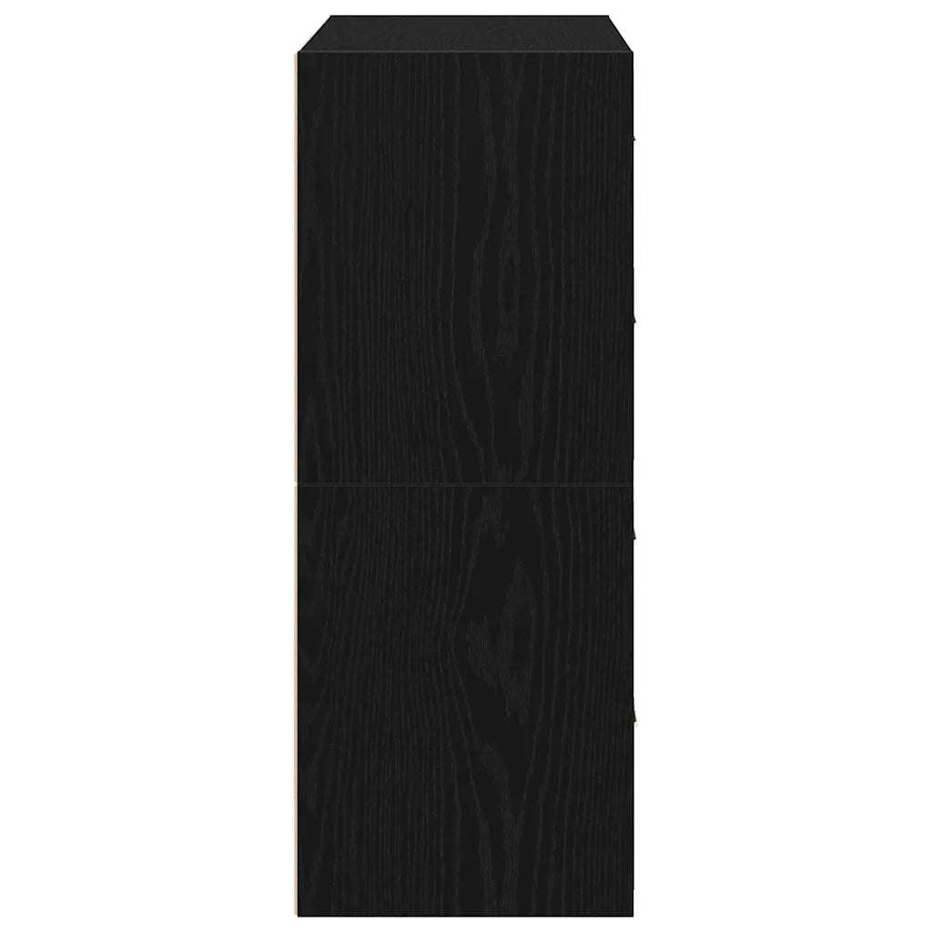 vidaXL Armadi con 2 Cassetti 2 pz Rovere Nero 60x31x40 cm Truciolato