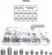 Set di Viti a Punto di Diamante RVS con Punto di Diamante Hex Metrische Bore M3 M4 M5 M6 M8 (245 pezzi) con Chiave a Punto di Diamante