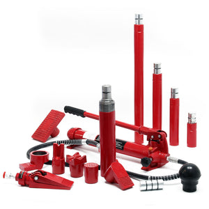 Kit di riparazione carrozzeria auto da 10 t funzionamento idraulico incl. valigetta e accessori