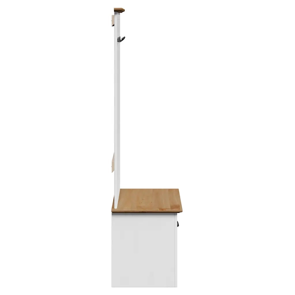 vidaXL Mobile da Ingresso con Ganci BODO Bianco e Marrone 50x40x157 cm