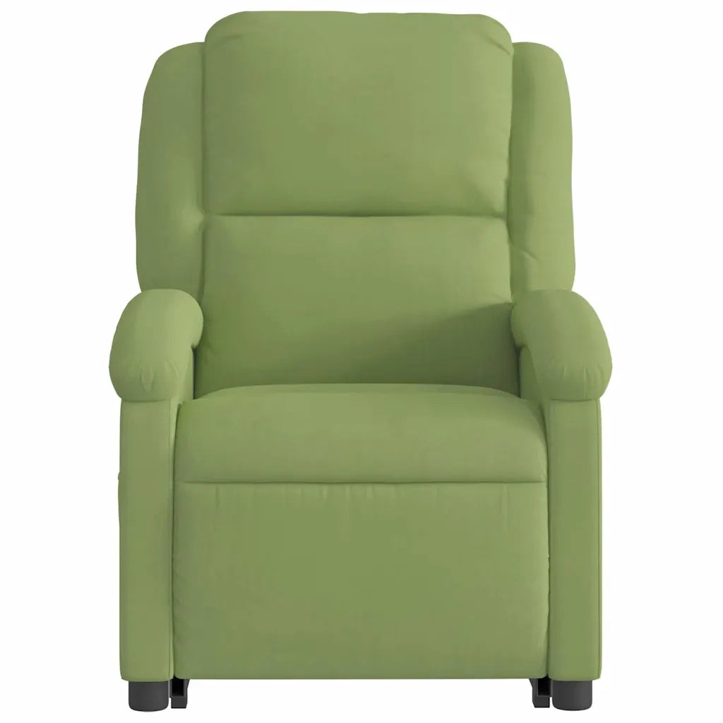 Poltrona Alzapersona Massaggi Elettrica Verde Chiaro Velluto 3204336