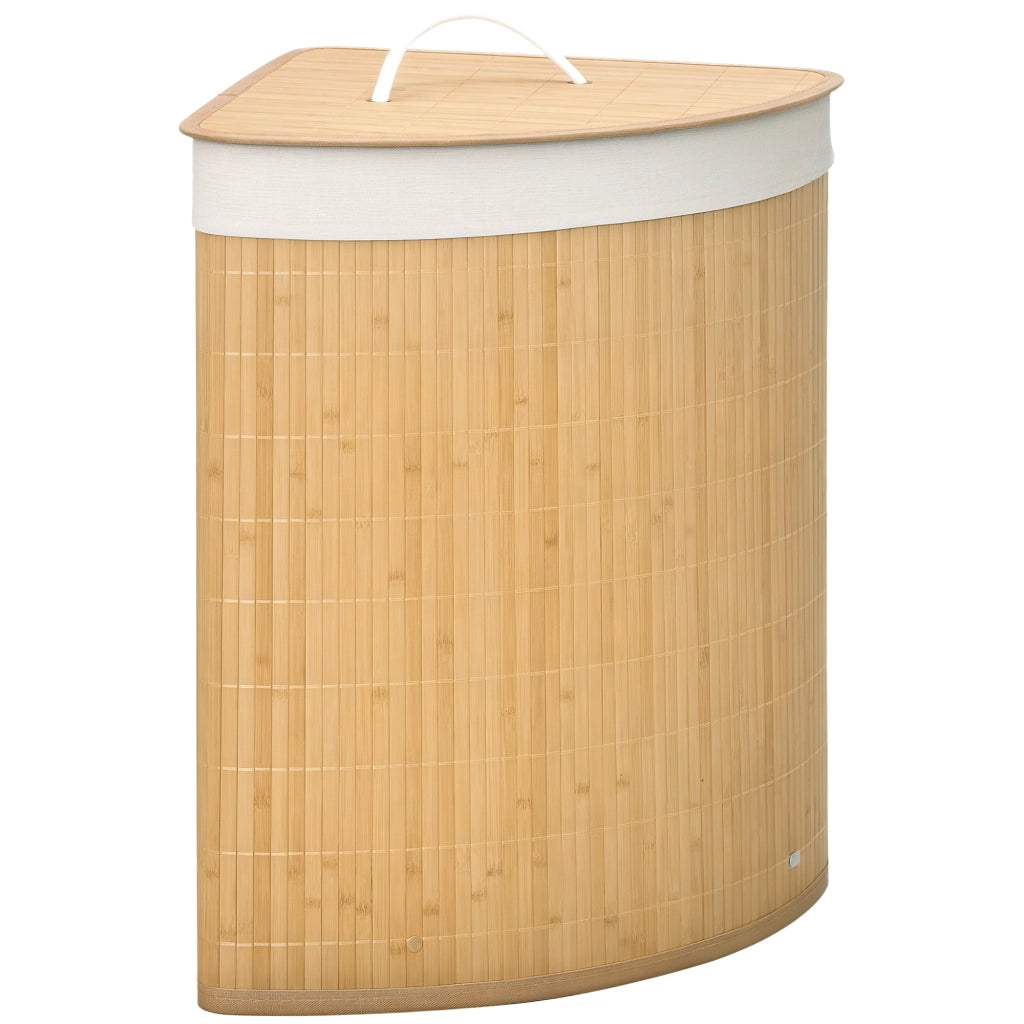 Cesto Portabiancheria in Bamb¨´ e Tessuto ¨C zephmum ¨C Legno 38x38x57cm