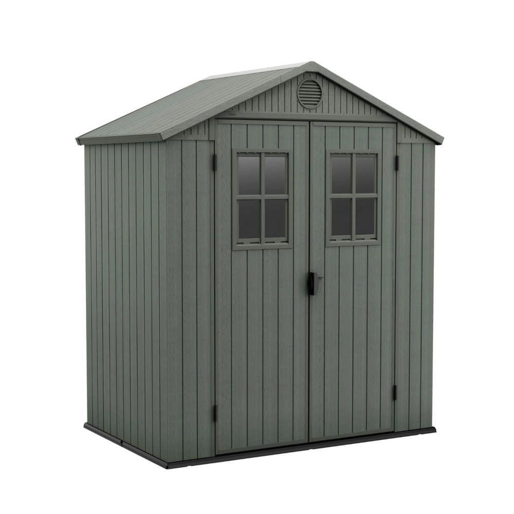 Casetta da Giardino in Resina Keter Darwin 6x4 con Finestre Colore: Verde