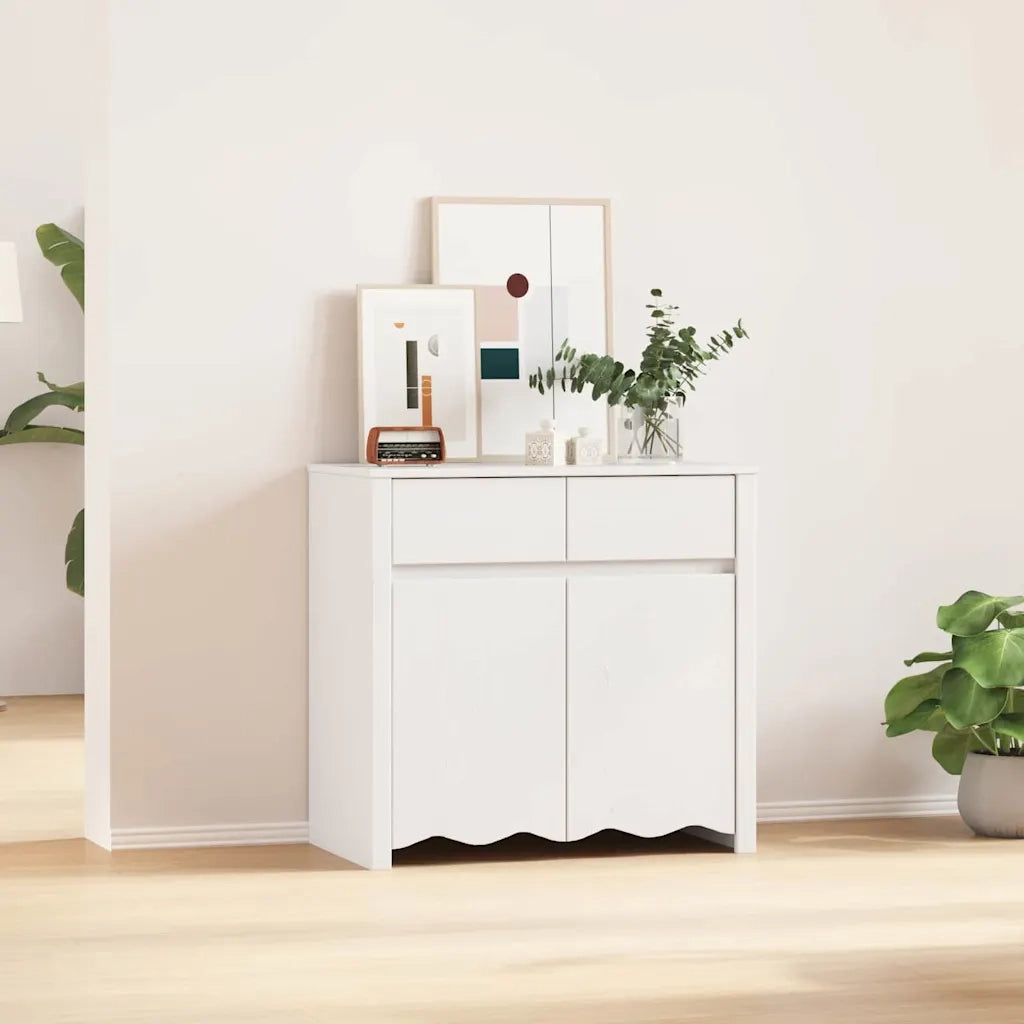 Credenza | Madia | Buffet da pranzo | Armadio da pranzo con cassetto Drammen Bianco 79 x 43 x 75.5 cm