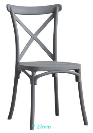 Sedia 47x51xh90 cm in Plastica Cross Bianco