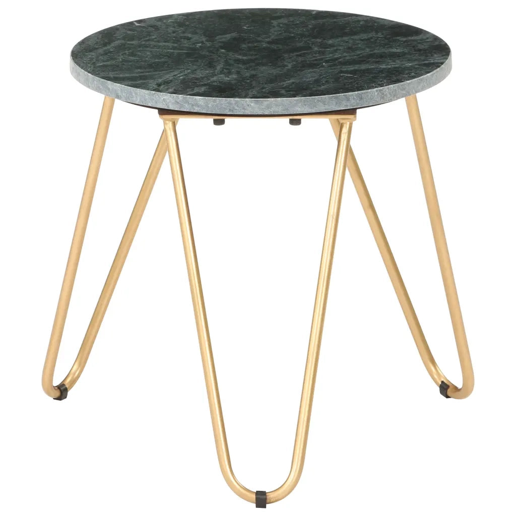Tavolino da Salotto Verde 40x40x40 cm Pietra Vera Testura Marmo 286444