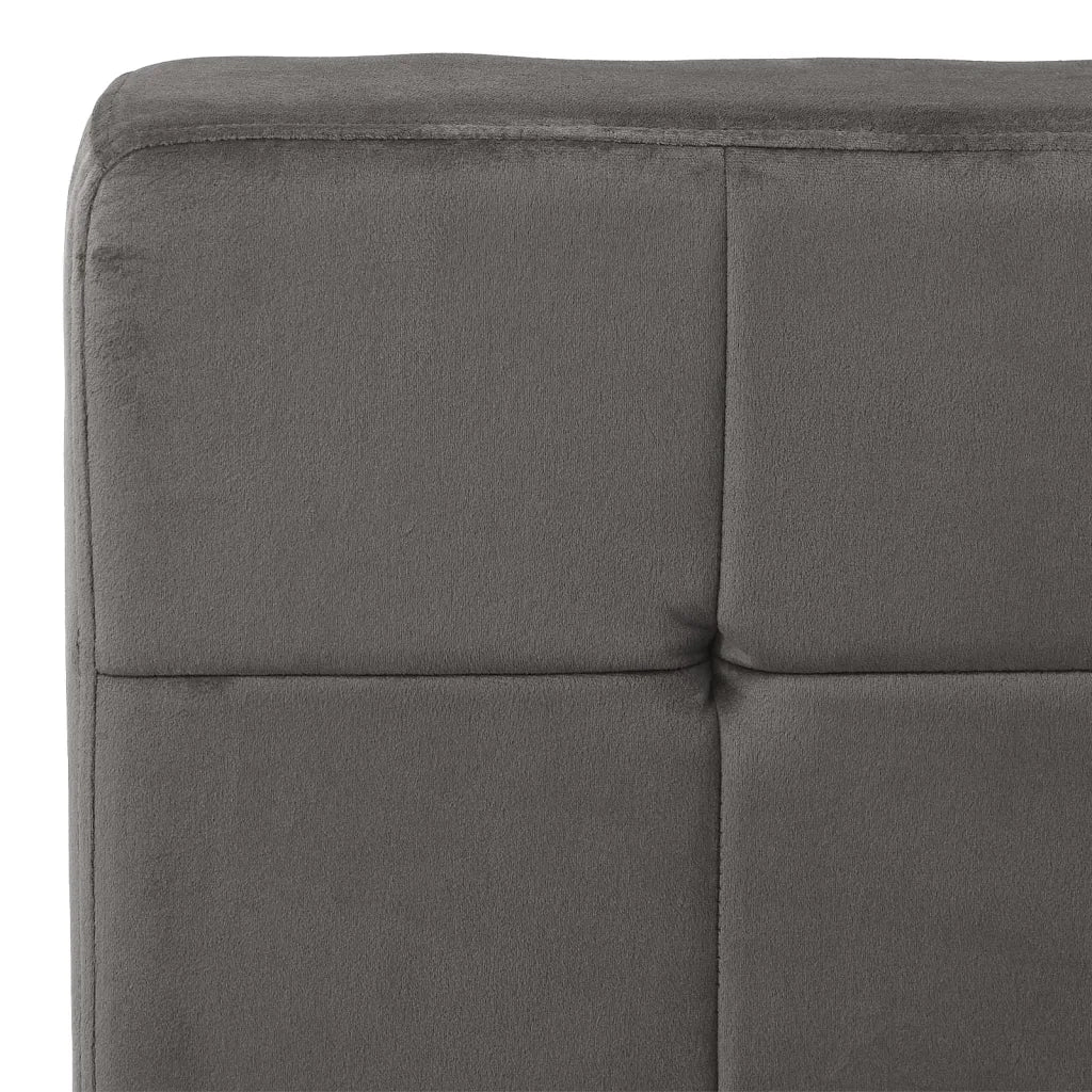 Poltrona Relax 65x79x87 cm Grigio Scuro in Velluto 325771