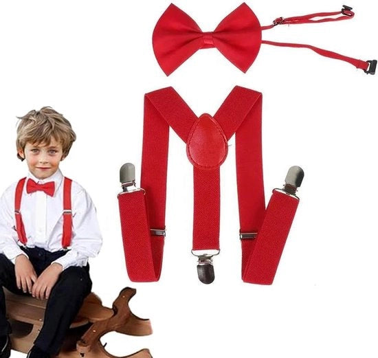Bretelle per Bambini Flessibili con Pizzo, Rosso - Cinture a Y - Set per Porta Bambini