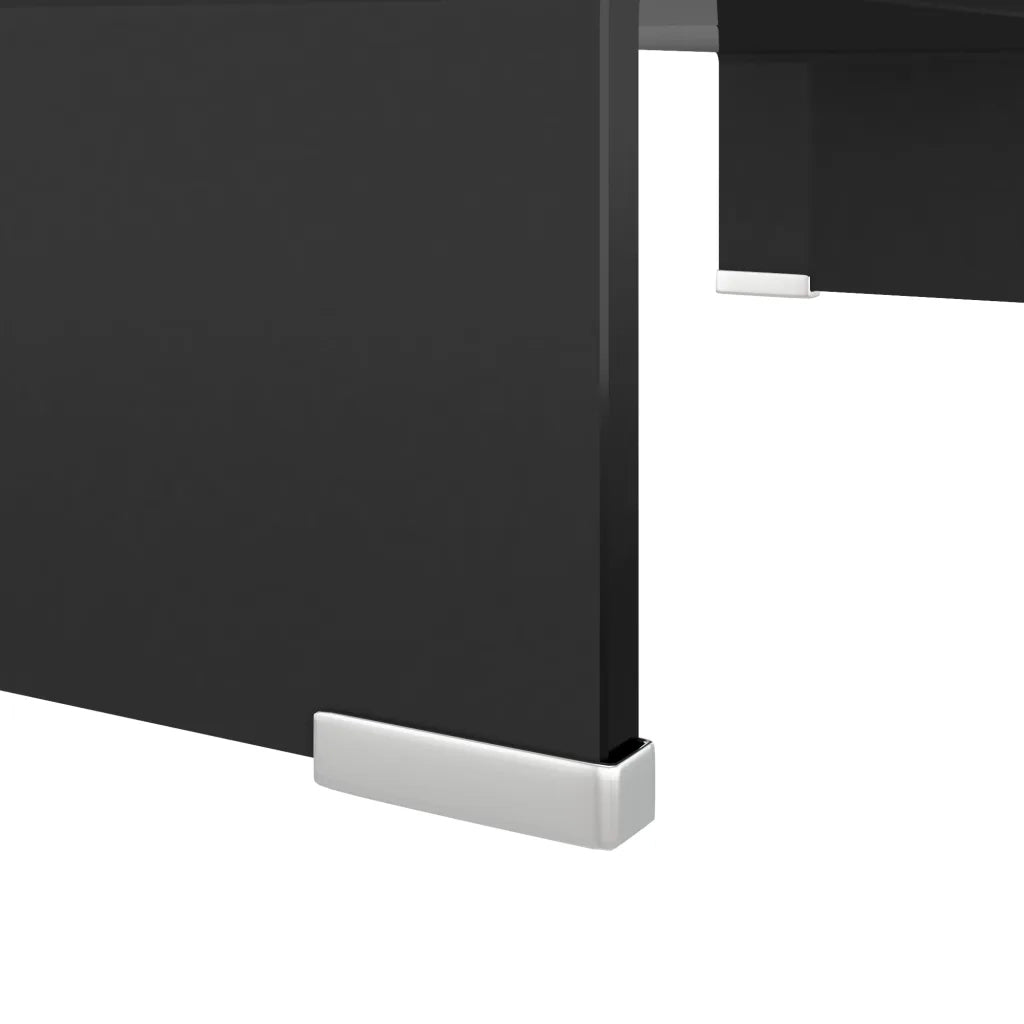 Mobile/Rialzo Porta TV in Vetro Nero 60x25x11 cm cod mxl 40052