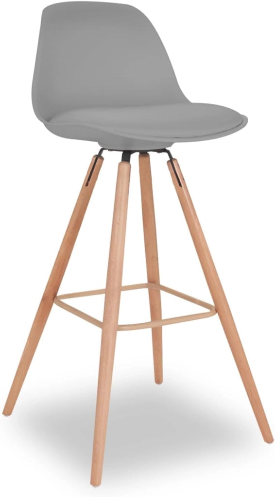 Set di 4 sgabelli da bar SARA grigio scuro, grigio chiaro, bianco e blu anatra