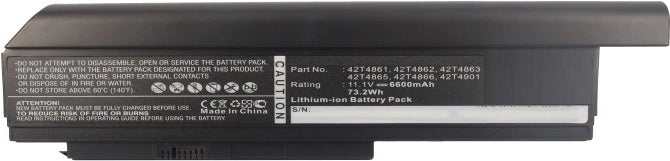 CoreParts - Laptop-Batterie - Lithium-Ionen - 6600 mAh - 73.3 Wh - Schwarz - fr Lenovo ThinkPad X220, X220i