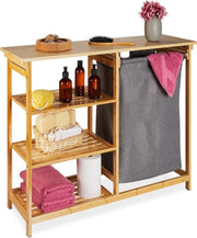 Racchetta da bagno in bambù - 3 pannelli - retrattile - 80 x 100 x 32 cm - racchetta da bagno