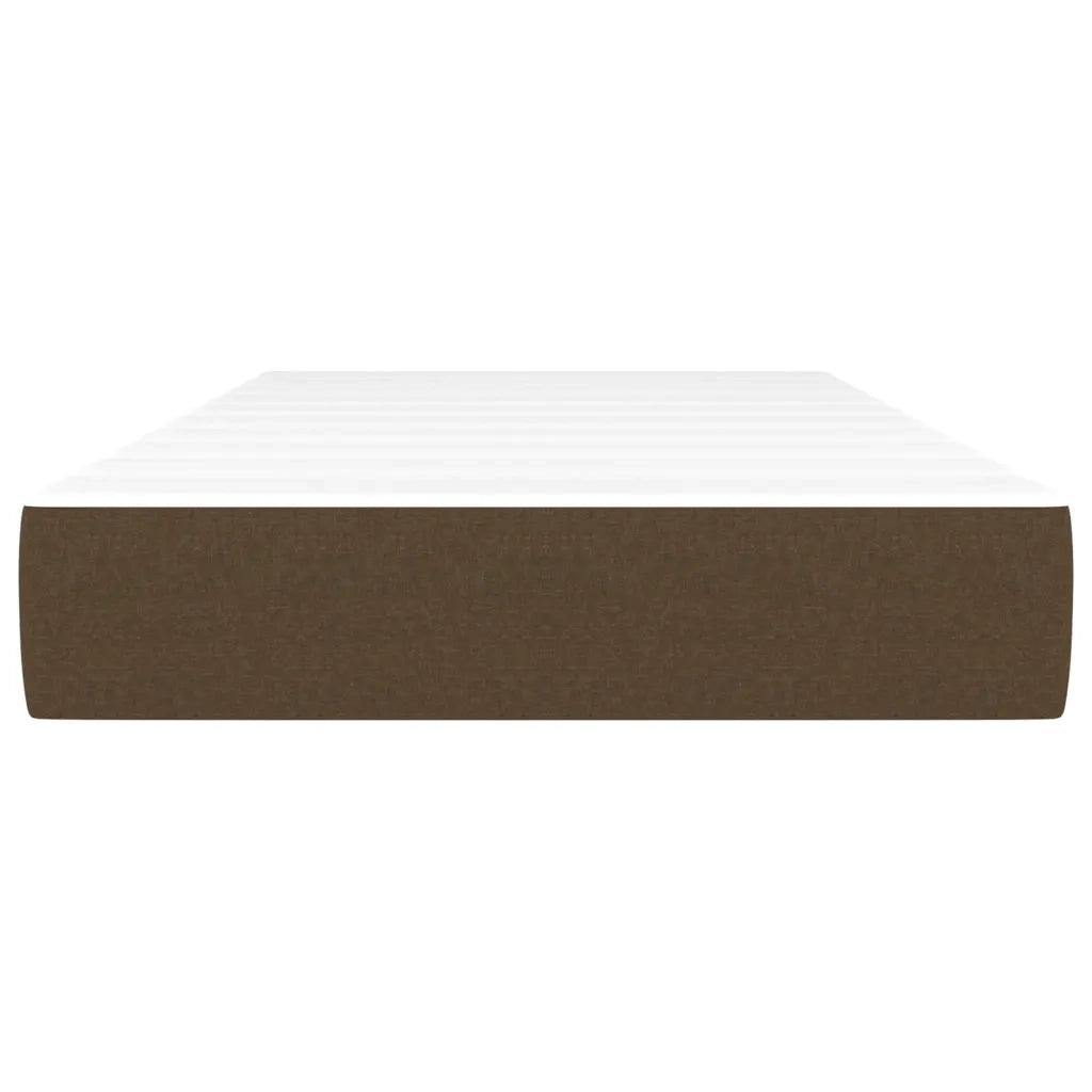 Materasso a Molle Insacchettate Rigidità Media Marrone Scuro 100x200x20 cm 347737
