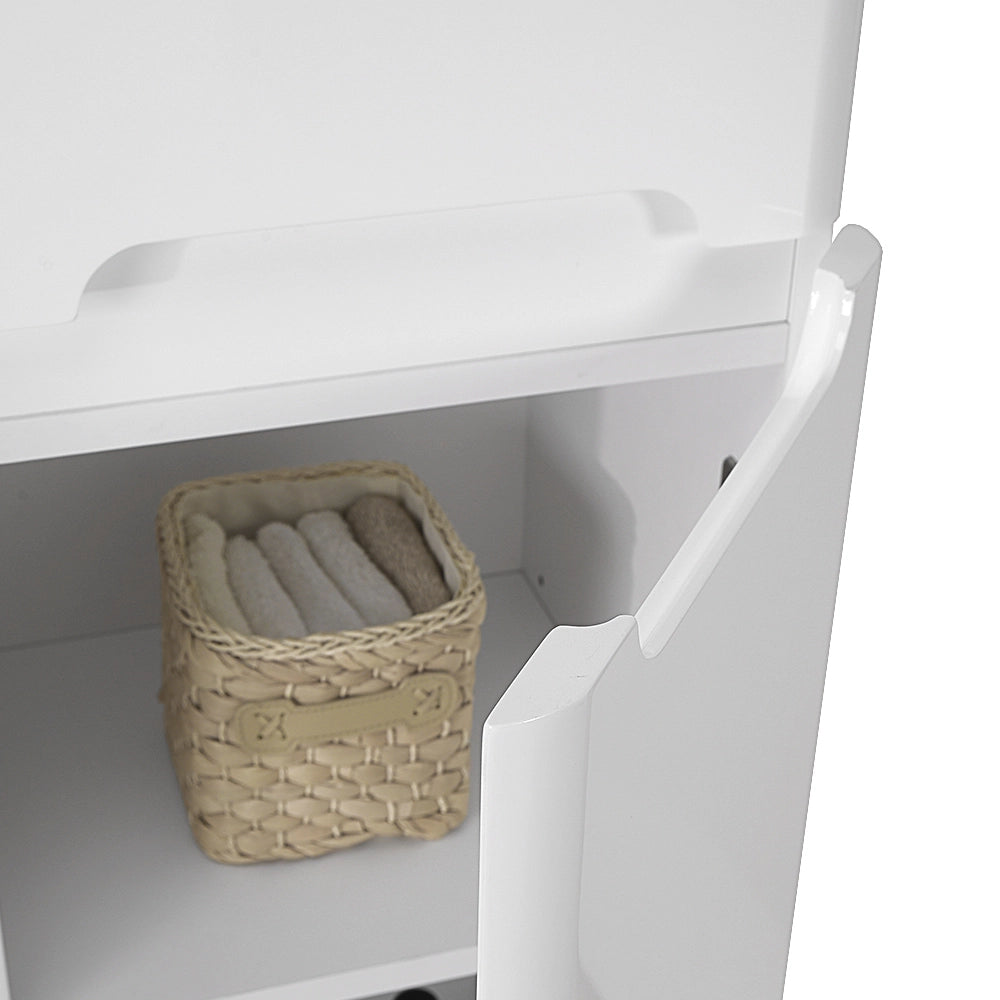 Colonna bagno sospesa 140 cm bianco lucido 2 ante soft-close Stillo