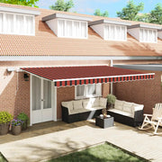 Tenda Retrattile con arancione e marrone 500 ×350 cm Tessuto 3331478