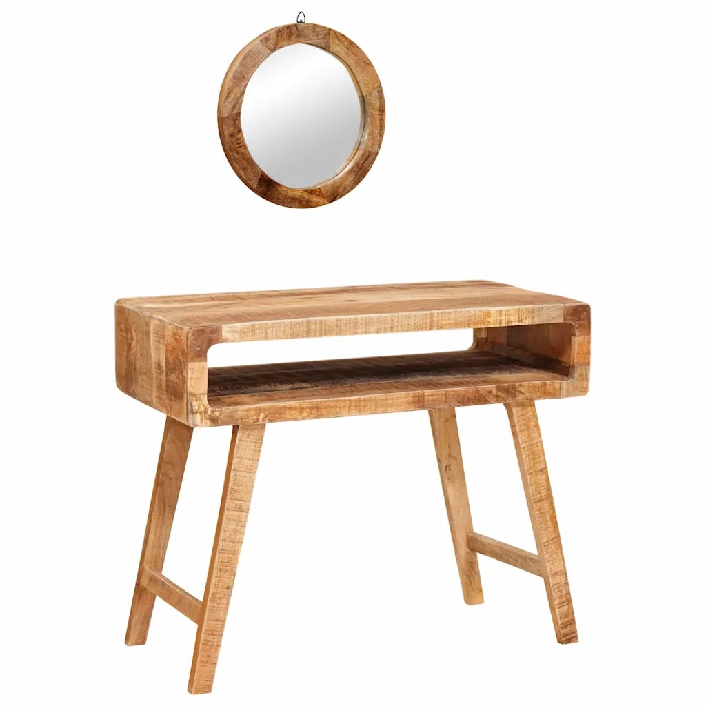 vidaXL Tavolo da Trucco con specchio Marrone legno massello di mango