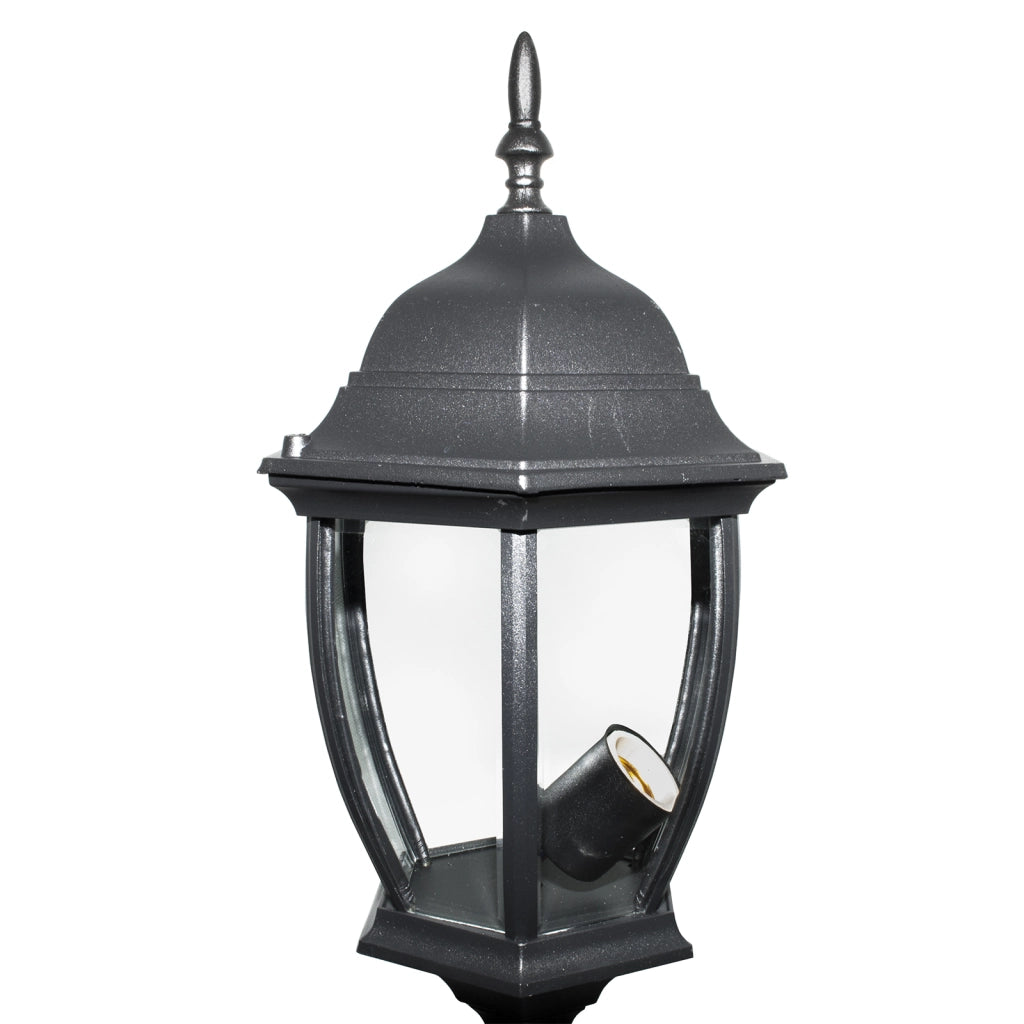 Lampione lanterna lampioncino da giardino per esterno modello New York 87cm IP44 attacco E27 230V COLORE NERO