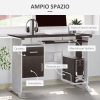 Scrivania per Computer Porta PC, Scrivania per Cameretta e Ufficio con Cassetto Legno 100x52x75 cm