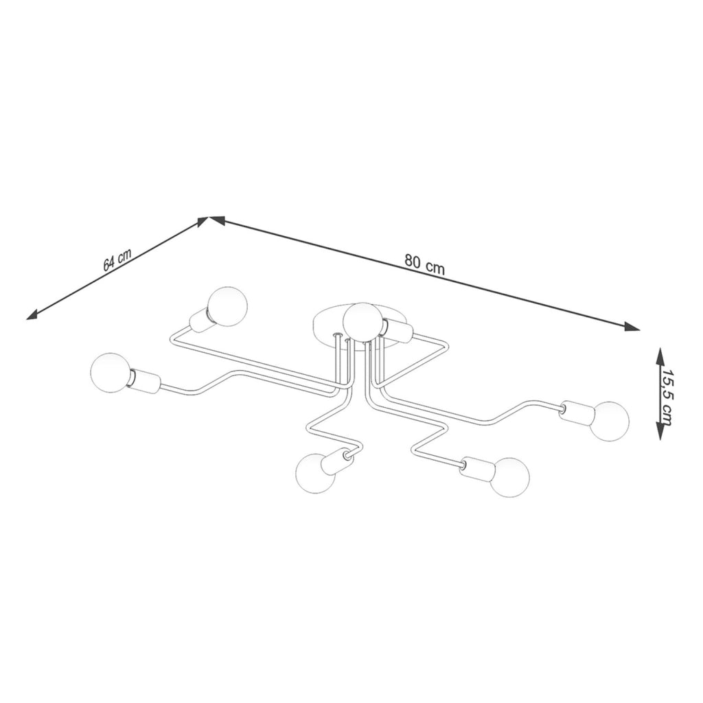Plafoniera da soffitto PLANUM Pure Lume bianca 6 luci E27