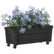 Vaso Calypso con Ruote Antracite 79 x 35 x 33 cm PP CFW2739994
