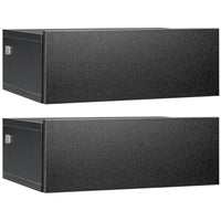 Set 2 Comodini Sospesi 1 Cassetto 40x30x15 cm in Legno Truciolare Nero