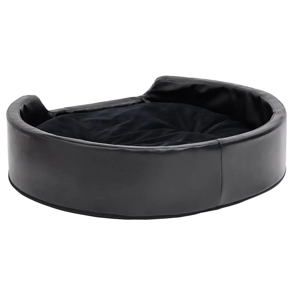 Lettino per Cani Nero 79x70x19 cm in Peluche e Similpelle CFW6097516