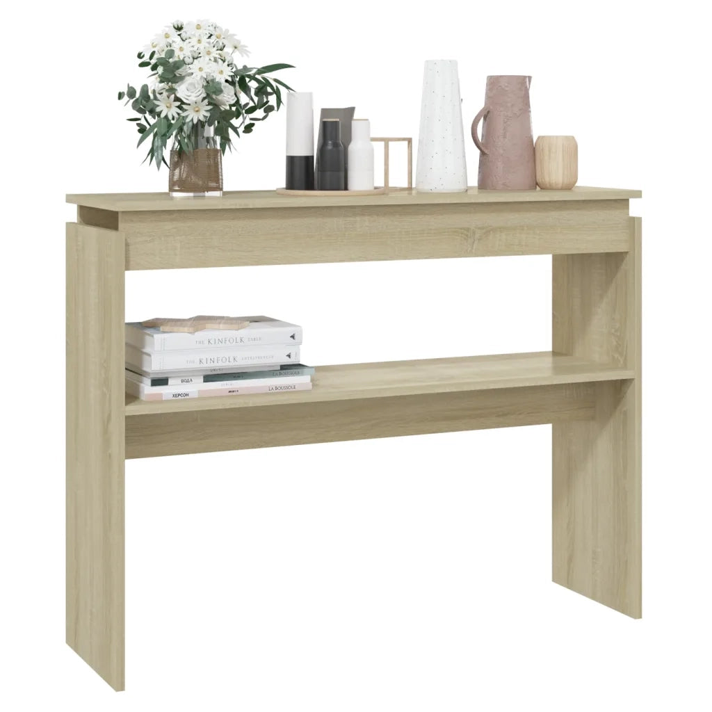 Tavolino Consolle | Tavolo d'Ingresso Rovere Sonoma 102x30x80 cm Legno Multistrato