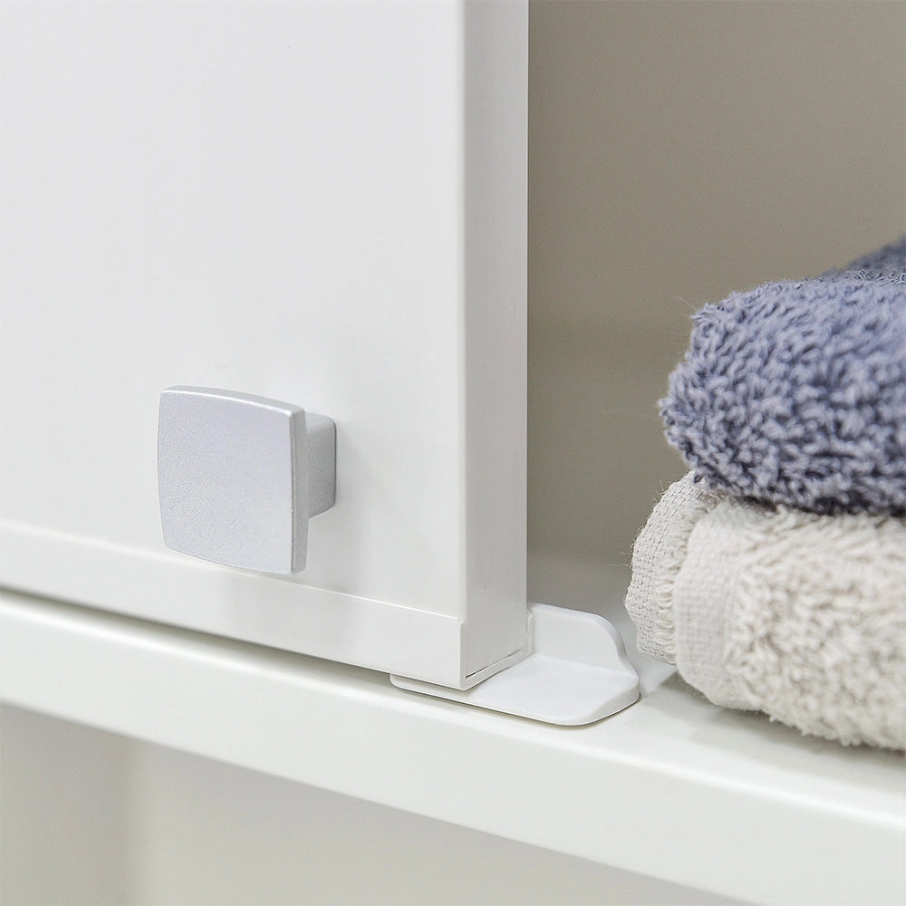Mobile sopra lavatrice in pvc bianco in kit di montaggio